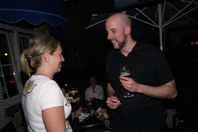 Nicki und Gunnar in der Pause vor der Tr